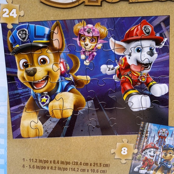 Paw Patrol The Movie - Set of 5 Wood Puzzles with Storage Box for Kids - Picture 12 of 12